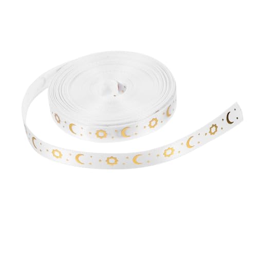 SEWACC Eid Mubarak Ribbons Yards Polyester Geschenkband mit Mond und Sternmotiven für Ramadan Feiern für Geschenkverpackung Bastelprojekte und Festliche Dekorationen SEWACC Eid Mubarak Ribbons Yards Polyester Geschenkband mit Mond und Sternmotiven für Ramadan Feiern für Geschenkverpackung Bastelprojekte und Festliche Dekorationen von SEWACC