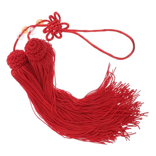 SEWACC Eisseide Chinesische Quaste Rot Dekorative Traditionelle Quaste mit Weicher Textur Traditionelles Kampfsport Zubehör für Kung Fu Tanz und Bühnenperformance SEWACC Eisseide Chinesische Quaste Rot Dekorative Traditionelle Quaste mit Weicher Textur Traditionelles Kampfsport Zubehör für Kung Fu Tanz und Bühnenperformance von SEWACC