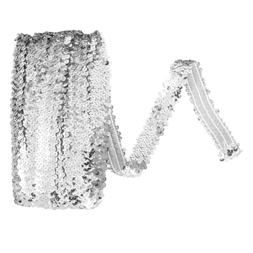 SEWACC Elastisches Paillettenband Silbernes DIY Zierband für Kleidung und Kostüme Dekoratives und Strapazierfähiges Schmuckband für Kleider Röcke Vorhänge und Bastelprojekte SEWACC Elastisches Paillettenband Silbernes DIY Zierband für Kleidung und Kostüme Dekoratives und Strapazierfähiges Schmuckband für Kleider Röcke Vorhänge und Bastelprojekte von SEWACC