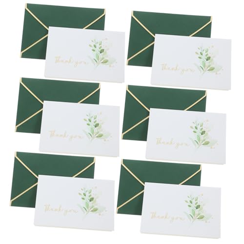 SEWACC Elegante Dankeskarten mit Karten und Goldgeprägten Umschlägen Dickes Beschichtetes Papier Vielseitig für Geburtstage Jubiläen und Danksagungen Minimalistisches Design von SEWACC