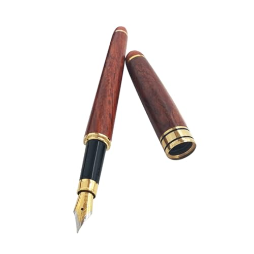 SEWACC Eleganter Roter Holz Füllfederhalter aus Hochwertigem Flower Pear Holz Komfortabler Griff Langlebig und Rutschfest Büro und Schul Schreibware Perfektes für Geburtstag und von SEWACC