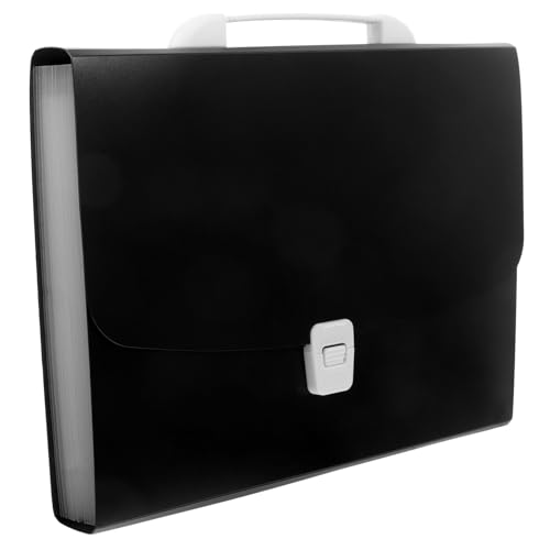 SEWACC Erweiterbarer Hänge Organizer Fächer Dokumentenmappe aus Robustem PP Material Praktischer File Folder für Büro und Zuhause Tragbare Dateiablage für Rechnungen Verträge und Belege von SEWACC