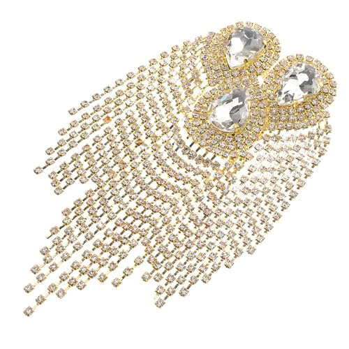 SEWACC Europäische Diamantanzug Mode Schulter Epaulette Quaste Abzeichen Quasten Dekorationen Anzug Zubehör Kostüme Epauletten Quaste Schulterkette Schulterschmuck Strass Golden SEWACC Europäische Diamantanzug Mode Schulter Epaulette Quaste Abzeichen Quasten Dekorationen Anzug Zubehör Kostüme Epauletten Quaste Schulterkette Schulterschmuck Strass Golden von SEWACC