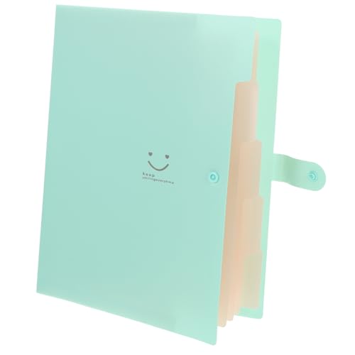 SEWACC Fächermappe Fächer Erweiterbar Dokumentenmappe Organizer für Schule Büro Tragbar Robust Grün von SEWACC