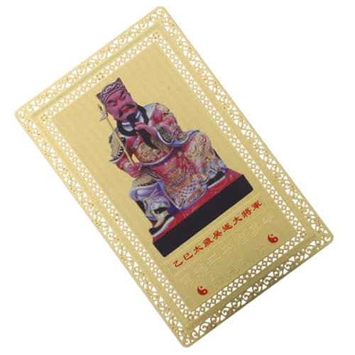 SEWACC Feng Shui Taisui Schutzkarte Amulett Goldene Glücksbringerkarte für Chinesisches Neujahr Schlankes Tragbares Design Reichtum und Schutz für Zuhause und Alltag von SEWACC