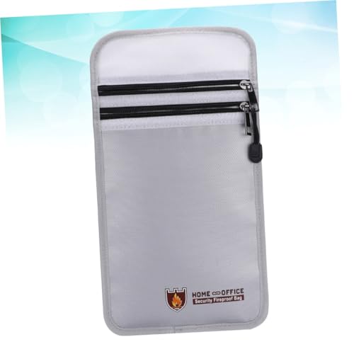 SEWACC Feuerfeste Tasche mit Doppelreißverschluss Reißfeste Büro Aktenmappe zur Sicheren Aufbewahrung von Geld Papieren und Wertsachen für Zuhause Büro und Schule Silberfarben SEWACC Feuerfeste Tasche mit Doppelreißverschluss Reißfeste Büro Aktenmappe zur Sicheren Aufbewahrung von Geld Papieren und Wertsachen für Zuhause Büro und Schule Silberfarben von SEWACC