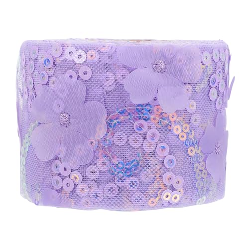 SEWACC Floral Gauze Webbing mit Pailletten Breit Dünnes Band zum Basteln von Haarschmuck Kleidungszubehör und Geschenkdekoration für Hochzeit und Party SEWACC Floral Gauze Webbing mit Pailletten Breit Dünnes Band zum Basteln von Haarschmuck Kleidungszubehör und Geschenkdekoration für Hochzeit und Party von SEWACC