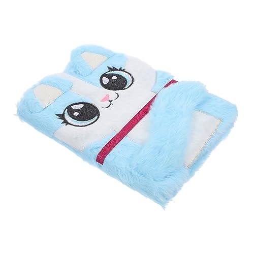 SEWACC Fluffy Notizbuch mit Plüschfuchs Cover Weiches Tagebuch mit Glattem Tragbares Notizbuch für Schüler Studenten Reisende und Büro Niedliches von SEWACC