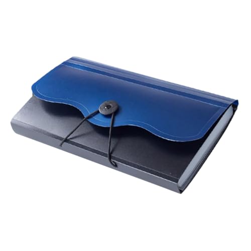 SEWACC Folder Organizer PP Mehrschichtige Aktenmappe Erweiterbare Dokumentenmappe für Quittungen und Rechnungen Blauer Fächerordner für und Zuhause von SEWACC
