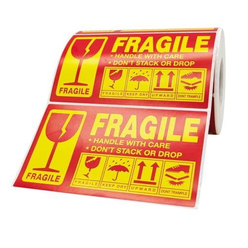 SEWACC Fragile Warning Aufkleber Warnetiketten Selbstklebend für Verpackung Versand Zerbrechliche Gegenstände Label für Umzug Transport Sicheres Handling SEWACC Fragile Warning Aufkleber Warnetiketten Selbstklebend für Verpackung Versand Zerbrechliche Gegenstände Label für Umzug Transport Sicheres Handling von SEWACC