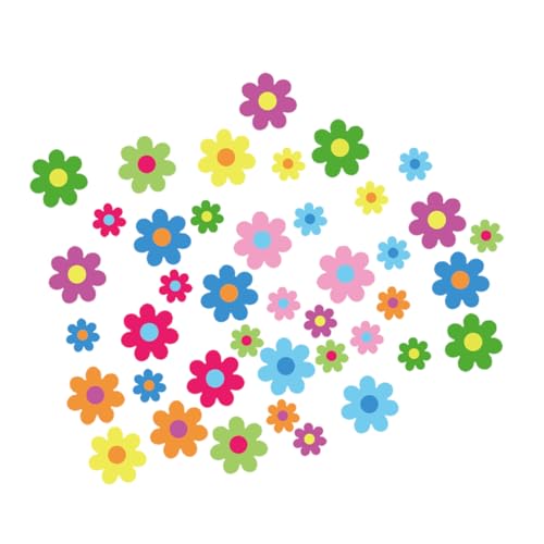 SEWACC Frühling Blumen Pinnwand Ausschnitte Bunte Blumen Dekoration für Klassenzimmer mit Klebepunkten für Kreative Projekte und Ankündigungen von SEWACC