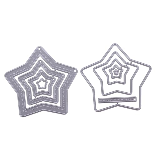 SEWACC Fünfzackiger Stern Stanzform Schneideisen für DIY Kartenherstellung Scrapbooking und Basteln Silber Geeignet für Kreative Projekte SEWACC Fünfzackiger Stern Stanzform Schneideisen für DIY Kartenherstellung Scrapbooking und Basteln Silber Geeignet für Kreative Projekte von SEWACC