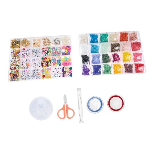 SEWACC Glasperlen Bunte Spacer Perlen für DIY Schmuckherstellung Armbänder Halsketten Bastelperlen Zubehör Handgefertigt Langlebig SEWACC Glasperlen Bunte Spacer Perlen für DIY Schmuckherstellung Armbänder Halsketten Bastelperlen Zubehör Handgefertigt Langlebig von SEWACC