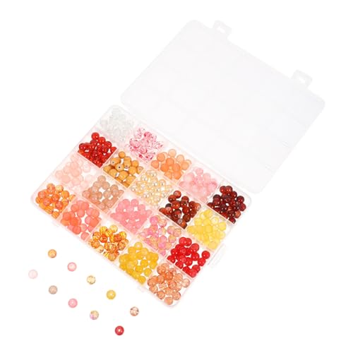SEWACC Glasperlen Farbige Runde Große Perlen für Schmuckherstellung DIY Armband Charms mit Aufbewahrungsbox für Einfache Organisation und Vielseitiges Basteln von SEWACC