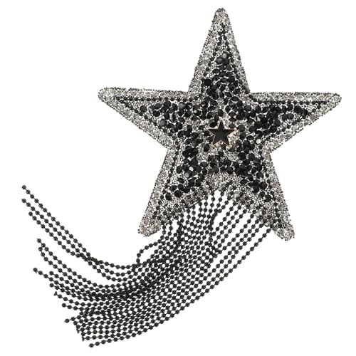 SEWACC Glitzer Fünfzackiger Stern Aufbügler Patch mit Strass DIY Applikation für Kleidung Hüte Rucksäcke Flexibler Komfortabler für Reparatur und Dekoration von SEWACC
