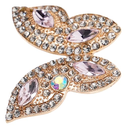SEWACC Glitzernde Legierungsapplikation Schmetterling Patch Schmuck für Kleidung Handtaschen DIY Nähen Aufbügeln Dekorative Accessoires Langlebig Leicht von SEWACC