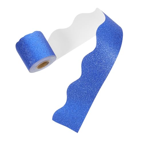 SEWACC Glitzernde Schwarze Tafelbordüre Stilvoller Abwischbarer Randaufkleber für Klassenzimmer und Pinnwand Dekorative Wasserfeste Bulletin Board Border für Schule und Büro von SEWACC