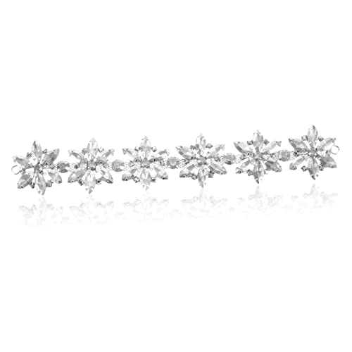 SEWACC Glitzerndes Strass Applikation Blütenmuster für Hochzeitskleider Taschen und Schuhe Diy Dekoration für Brautmode und Accessoires Teiliges Weiß von SEWACC