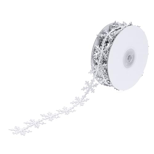 SEWACC Gold Silber Schneeflocken Geschenkband Polyester Dekoratives Schleifenband für Weihnachtsdeko DIY Basteln Hochzeit Geschenkverpackung SEWACC Gold Silber Schneeflocken Geschenkband Polyester Dekoratives Schleifenband für Weihnachtsdeko DIY Basteln Hochzeit Geschenkverpackung von SEWACC