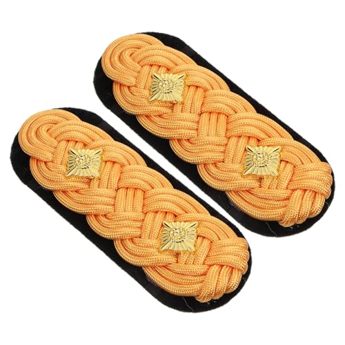 SEWACC Goldene Geflochtene Schulterepauletten mit Sternen Robustes Uniform Abzeichen Langlebige Vielseitige Schulter Dekoration für Sicherheits und Festuniformen von SEWACC