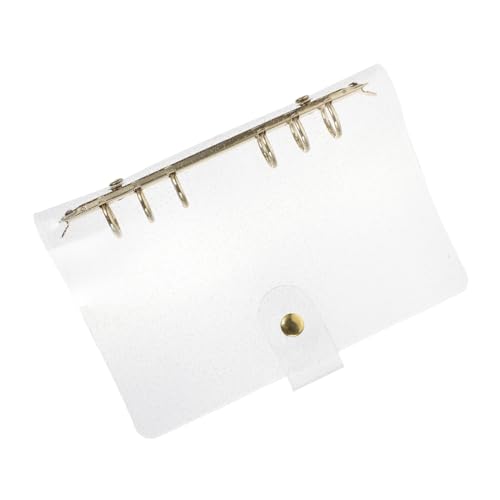 SEWACC Goldener PVC Notizbuch Umschlag Transparente Sechs Ringbuch Hülle Flexibler Schutz für Tagebücher Journale Lose für Schule und Büro SEWACC Goldener PVC Notizbuch Umschlag Transparente Sechs Ringbuch Hülle Flexibler Schutz für Tagebücher Journale Lose für Schule und Büro von SEWACC