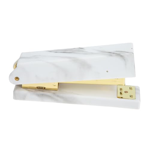 SEWACC Goldener Schreibtisch Heftgerät mit Marmoroptik Tragbarer Handlicher Büro Tacker Multifunktional Leicht und Platzsparend für Schule Büro und Zuhause Praktisches Home Accessoire SEWACC Goldener Schreibtisch Heftgerät mit Marmoroptik Tragbarer Handlicher Büro Tacker Multifunktional Leicht und Platzsparend für Schule Büro und Zuhause Praktisches Home Accessoire von SEWACC