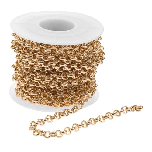 SEWACC Goldfarbene Aluminium O kette DIY Schmuckzubehör Gliederkette für Halsketten Taschen Dekoration Basteln von SEWACC