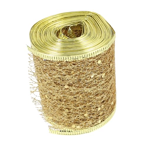 SEWACC Goldfarbiges Dekoratives Geschenkband Breit Glitzerndes Netzgewebe Hochwertiges Vielseitig für DIY Geschenkverpackung Party und Weihnachtsdekoration SEWACC Goldfarbiges Dekoratives Geschenkband Breit Glitzerndes Netzgewebe Hochwertiges Vielseitig für DIY Geschenkverpackung Party und Weihnachtsdekoration von SEWACC
