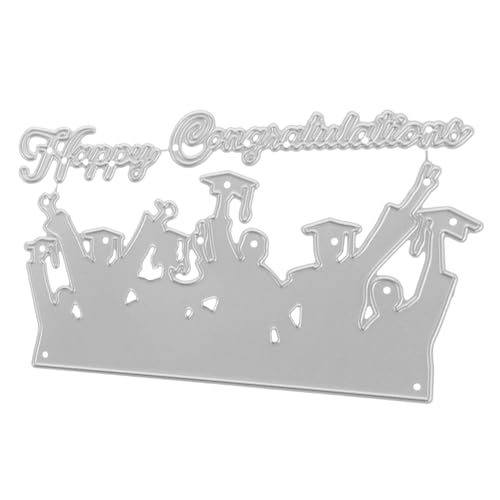 SEWACC Graduation Stanzform Metall Wiederverwendbare DIY Schneideform für Kartenbasteln Geeignet für Stanzmaschinen Zubehör für Grußkarten und Kreative Papierprojekte von SEWACC