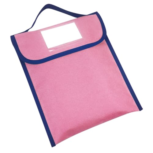 SEWACC Große Nylon Buchtasche Vielseitige Tragetasche für Bücher Schulmaterial und Alltag Robuste und Leichte Handtasche für Studenten und Freizeitaktivitäten Design Rosa für Schule und von SEWACC