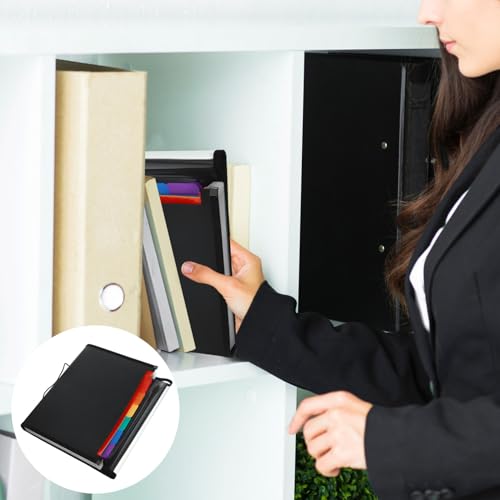 SEWACC Großvolumige Büro fächermappe aus Robustem PVC mit Fächern Erweiterbarer Dokumenten organizer für Unterlagen Praktische Mehrlagige Aktenhülle für Zuhause Schule und Beruf von SEWACC
