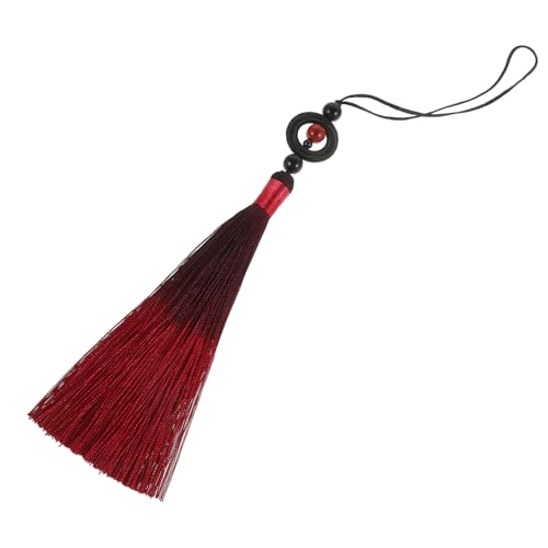 SEWACC Hängende Quaste Traditionelles Chinesisches für Schmuck und Organisation Handgemachter Ornament für Zuhause Weinrot Einfache Befestigung und Stabilität von SEWACC