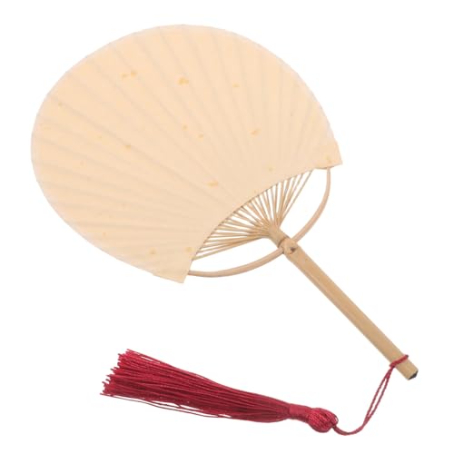 SEWACC Handgefertigter Bambus Doppelseitiger DIY Fächer mit Quaste Runde Orientalischer Fan Prop für Hochzeit Party Kulturveranstaltungen und Künstlerbedarf SEWACC Handgefertigter Bambus Doppelseitiger DIY Fächer mit Quaste Runde Orientalischer Fan Prop für Hochzeit Party Kulturveranstaltungen und Künstlerbedarf von SEWACC