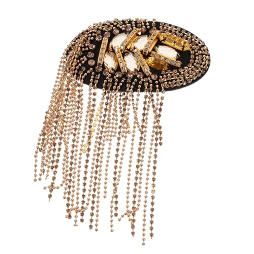 SEWACC Handgefertigtes Beaded Fransen Abzeichen für Männer und Frauen Kostümdekoration Eleganter Schulteraufsatz für Formelle und Anlässe Langlebige mit Außergewöhnlicher von SEWACC