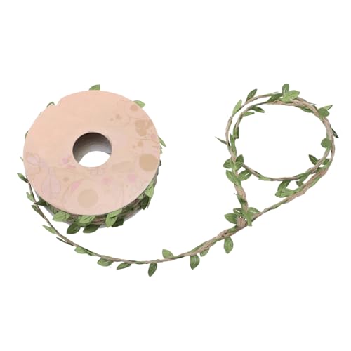 SEWACC Handgemachte Jutegirlande mit Blättern Langlebiges DIY Bastelseil für Party Hochzeits und Heimdekoration Natürliche Herbstblätter Kordel für Wohnzimmer Garten Büro und von SEWACC