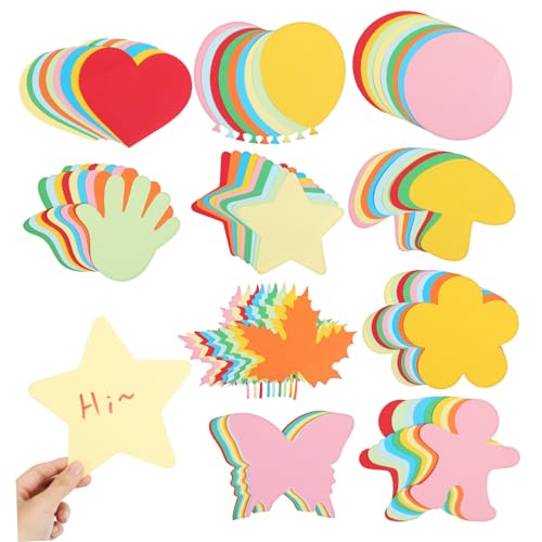 SEWACC Handgeschnittene Papier Ausschnitte für Klassenzimmer Bunte Papier Cutouts für Kreative Wandgestaltung Diy Lehrer Dekorationen von SEWACC