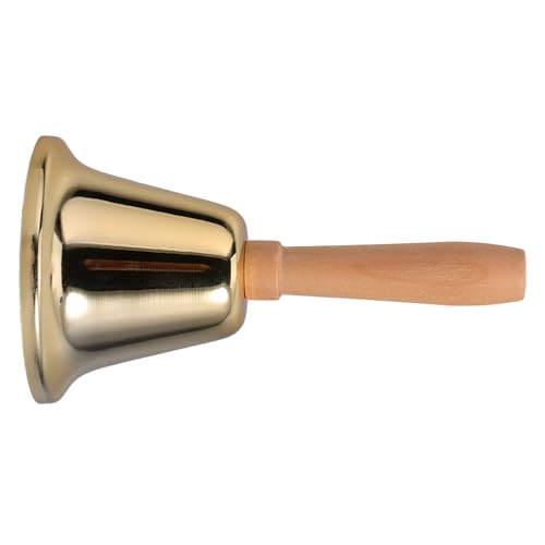 SEWACC Handglocke Laut für Service Metall Tischglocke mit Holzgriff für Restaurants Hotels und Zuhause Multifunktionale Klingel für Unterricht Abendessen und Notfälle von SEWACC
