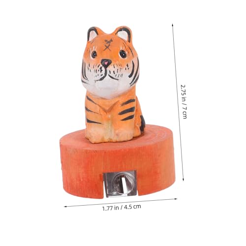 SEWACC Handlicher Holz-bleistiftspitzer für Robustes Tiger-design Kreativer Manueller Anspitzer Tragbar für Schule Zuhause und Unterwegs Kindgerechte Schreibtisch-deko von SEWACC