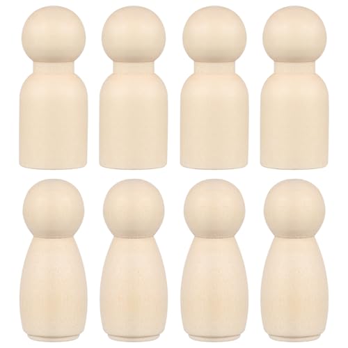 SEWACC Handpuppen-Bastelset, unlackierte Holzpuppen zum Bemalen von DIY-Puppen, 40 Stück von SEWACC
