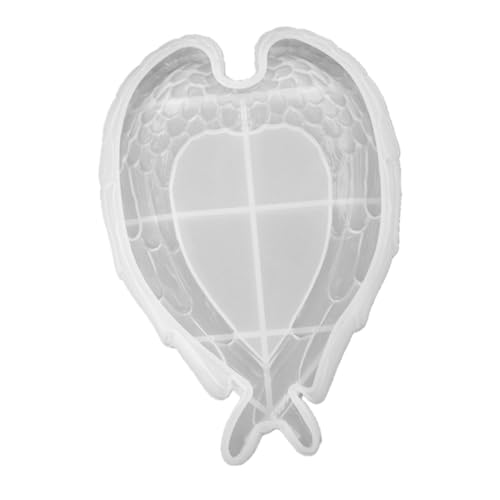 SEWACC Herzförmige Silikonform mit Flügeln für Epoxidharz Gießform Transparent Flexibel Glatte Oberfläche DIY Resin Tablett Form für Schmuck und Dekoration Wiederverwendbar und Leicht zu SEWACC Herzförmige Silikonform mit Flügeln für Epoxidharz Gießform Transparent Flexibel Glatte Oberfläche DIY Resin Tablett Form für Schmuck und Dekoration Wiederverwendbar und Leicht zu von SEWACC