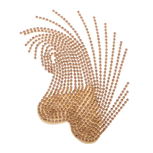 SEWACC Herzform Patches mit Handgefertigten Strasssteinen und Quaste zum Aufnähen Kleidung Langlebige Applikation für Party Hochzeit und Bühnenoutfits Goldfarbene Schulterverzierung SEWACC Herzform Patches mit Handgefertigten Strasssteinen und Quaste zum Aufnähen Kleidung Langlebige Applikation für Party Hochzeit und Bühnenoutfits Goldfarbene Schulterverzierung von SEWACC