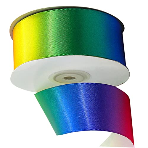 SEWACC Hochdichtes Regenbogen Geschenkband Breit Polyester Satinband Farbverlauf DIY Verpackung Dekoration Geschenkverpackungsband für Geburtstag Blumen Kuchen Basteln SEWACC Hochdichtes Regenbogen Geschenkband Breit Polyester Satinband Farbverlauf DIY Verpackung Dekoration Geschenkverpackungsband für Geburtstag Blumen Kuchen Basteln von SEWACC