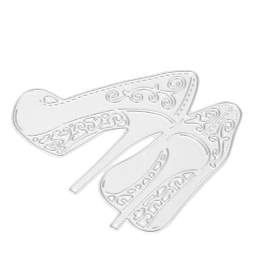 SEWACC Hochwertige High Heel Stanzform aus Carbonstahl Wiederverwendbar Robustes Dies für Scrapbooking Kartengestaltung Alben Deko DIY Bastelwerkzeuge Silberfarben SEWACC Hochwertige High Heel Stanzform aus Carbonstahl Wiederverwendbar Robustes Dies für Scrapbooking Kartengestaltung Alben Deko DIY Bastelwerkzeuge Silberfarben von SEWACC
