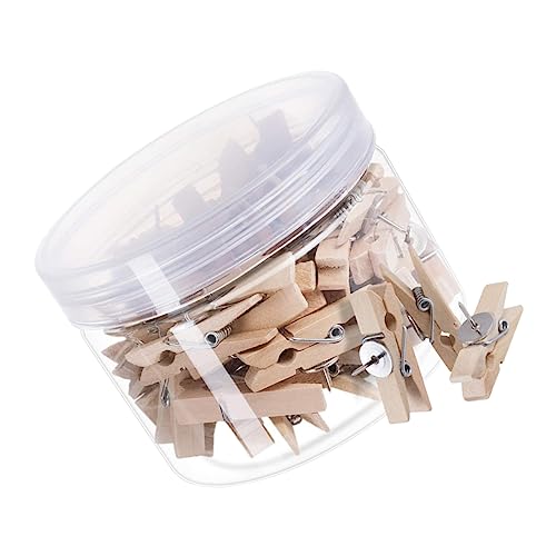 SEWACC Hölzerne Pinnwandklammern Für Korktafeln 50 Stück Dekorative Pinnwandklammern Für Das Homeoffice Wiederverwendbare Reißzwecken Aus Holz Foto-befestigungsklammer Ohne Loch von SEWACC
