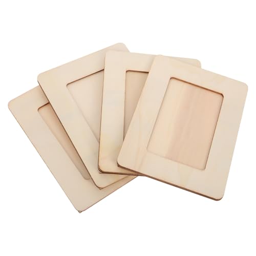 SEWACC Holz-Bilderrahmen zum Basteln, 15,2 x 10,2 cm, unlackierter Holz-Bilderrahmen, für 12,7 cm Fotos, Hochzeit, Party, Dekoration, 4 Stück SEWACC Holz-Bilderrahmen zum Basteln, 15,2 x 10,2 cm, unlackierter Holz-Bilderrahmen, für 12,7 cm Fotos, Hochzeit, Party, Dekoration, 4 Stück von SEWACC