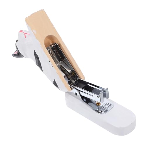 SEWACC Holz Tier Mini Hefter Handgefertigte Katzen Skulptur für Bürobedarf Schule und Reisen Einzigartiges Design für Kreative Schreibtischdekoration Tragbar und Langlebig von SEWACC
