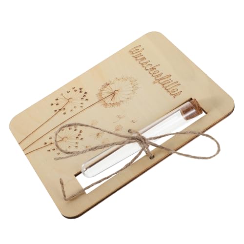 SEWACC Holzgeschenk mit Reagenzgläsern Kreative Geschenkverpackung für Geburtstag Hochzeit und Jubiläum Einzigartige Diy Holzkarte als Originelles Party Mitgebsel und Dekoration von SEWACC