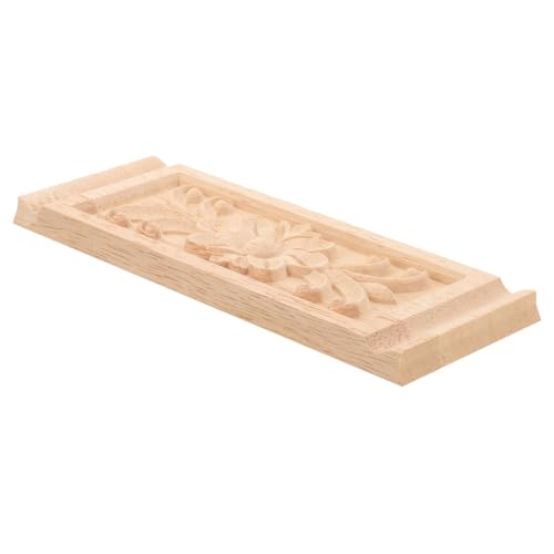 SEWACC Holzornamente Möbel Applikation Holzschnitzerei Dekoration Vintage Stil für Schrank Tür Möbelverzierung DIY Holzdeko Langlebig Leicht zu Montieren von SEWACC