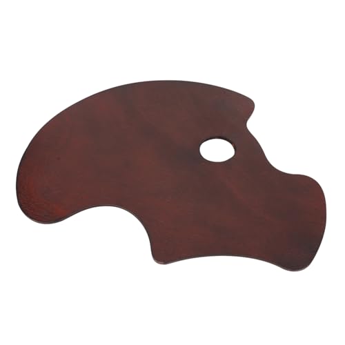 SEWACC Holzpalette für Ölfarben Ergonomisch Rund Leichtes Malpalette Zubehör Robustes Holz Farbmischbrett für Acrylfarben Praktische Künstler Mischpalette für Kreative Malwerkzeuge von SEWACC
