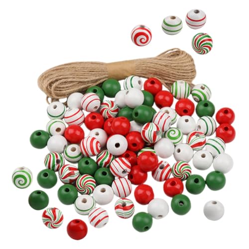 SEWACC Holzperlen mit Hanfseil DIY Perlen für Basteln und Weihnachtsdekoration Lose Holzperlen mit Bohrung für Girlanden Schmuck und Rustikale Heimdeko SEWACC Holzperlen mit Hanfseil DIY Perlen für Basteln und Weihnachtsdekoration Lose Holzperlen mit Bohrung für Girlanden Schmuck und Rustikale Heimdeko von SEWACC